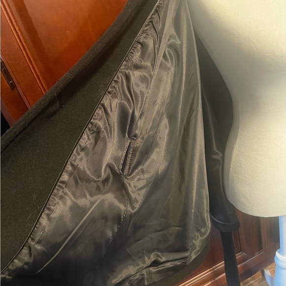 Ellen Tracy Black Wool Button Cape Belted Jacket Coat - Picture 11 of 13